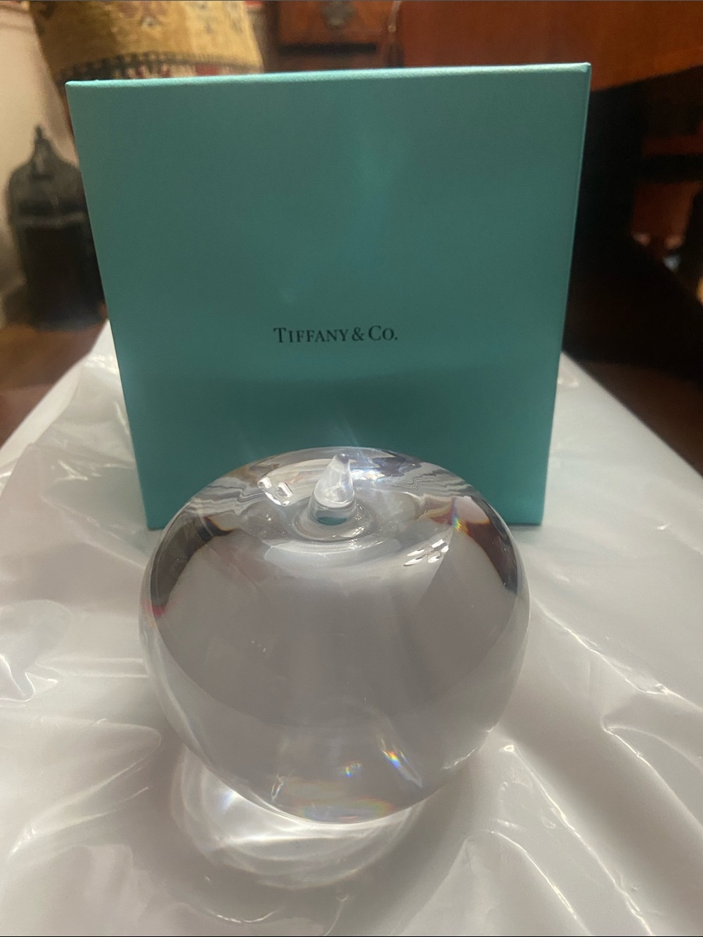 Tiffany Apple 🍏 Paper Weight & Box